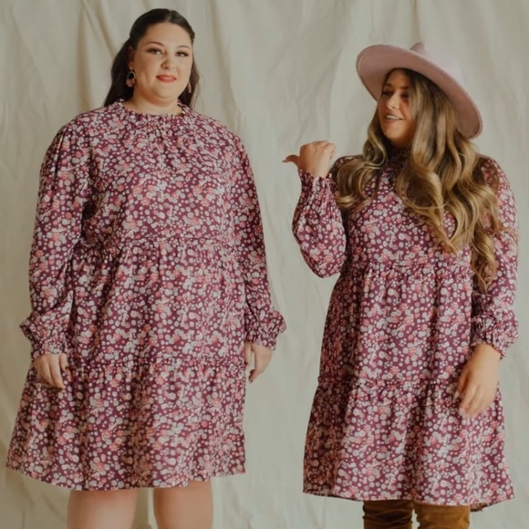 NWT LulaRoe Annabelle Floral Ruffle Tiered Dress in Size 3XL - Picture 3 of 4